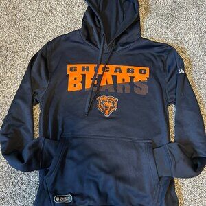 New Era Chicago Bears Mens Size Small NFL Team Apparel Hoodie Sweatshirt Combine